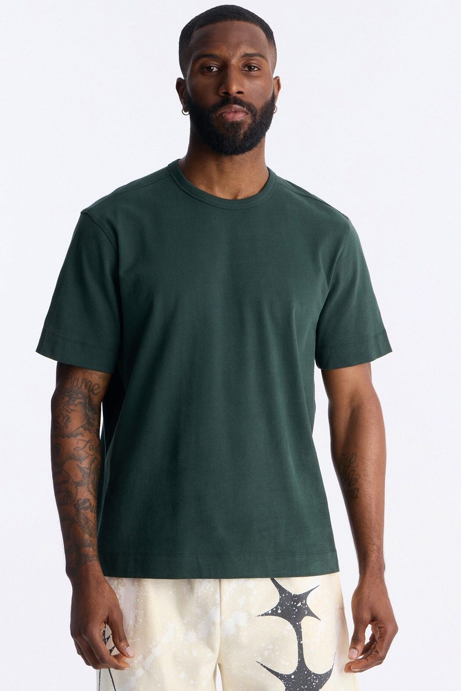 Boxy Soft Washed 250 GSM Tee - Green