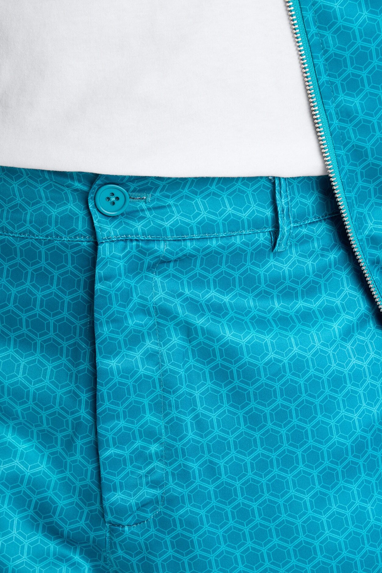 Straight St. Tropez Motif Roped Applique Pant - Blue