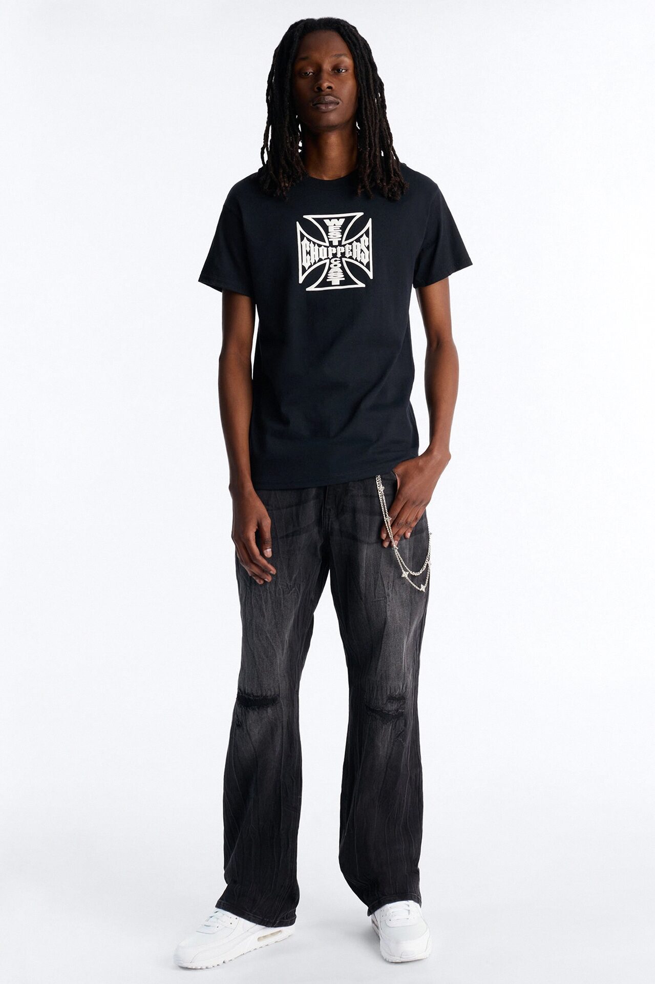 West Coast Choppers Icon Puff Print Short Sleeve Tee - Black