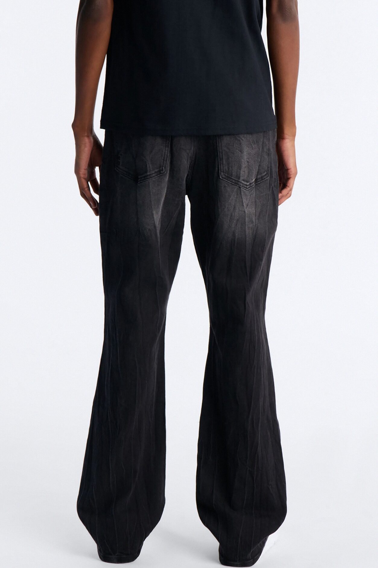 Dreamy Stacked Slim Flare Jeans - Black Wash