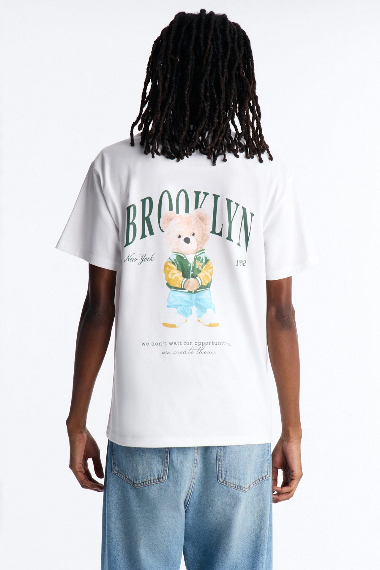 Brooklyn Bear Short Sleeve Tee - White