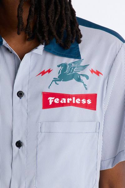 Local Dealer Striped Button Up Shirt - White