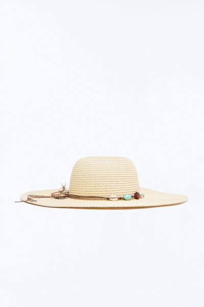 Seashells And Sand Straw Sun Hat - Natural/Combo