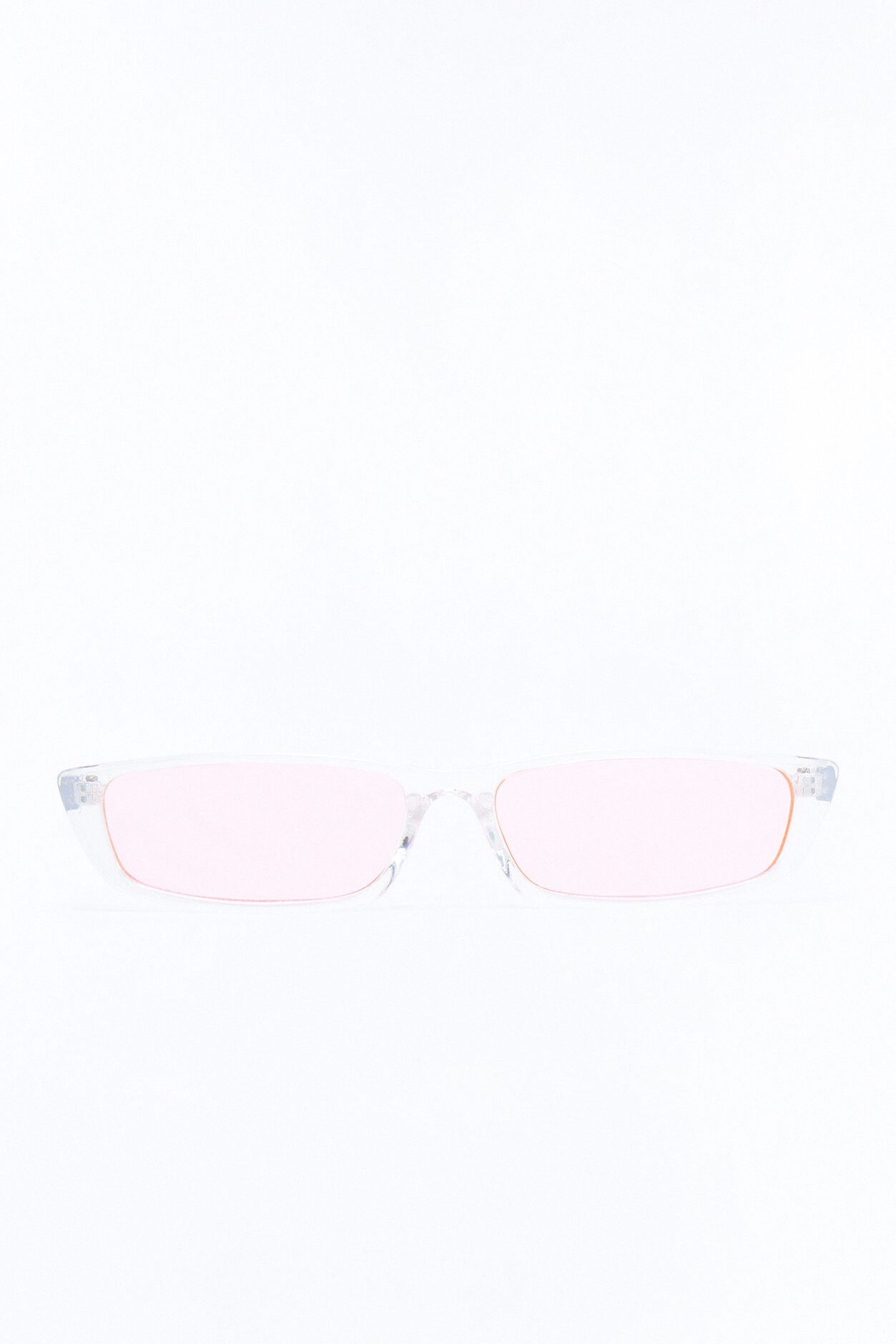 Fly Me Out Sunglasses - Clear/Pink