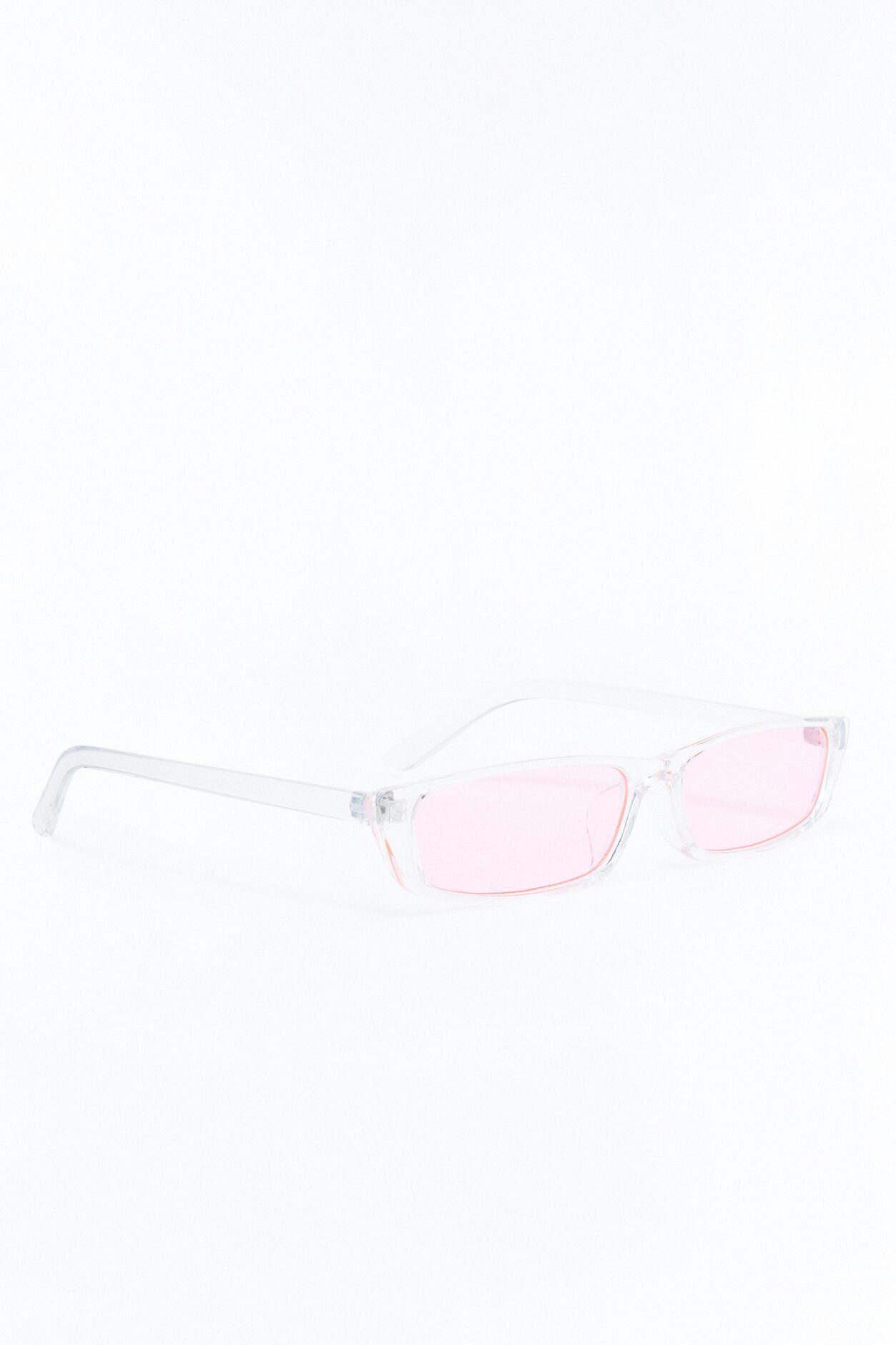 Fly Me Out Sunglasses - Clear/Pink