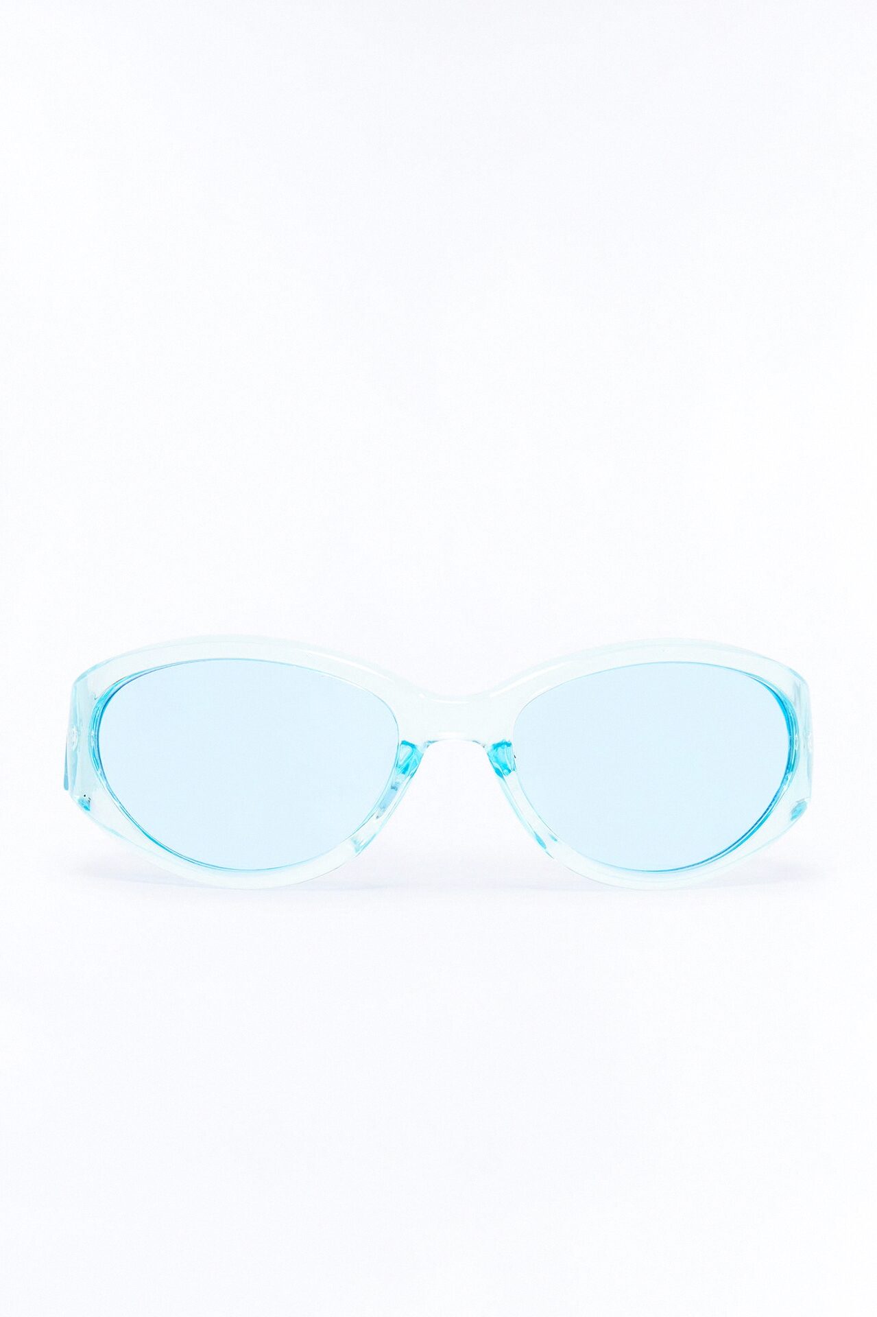 Jelly Bean Shield Sunglasses - Blue