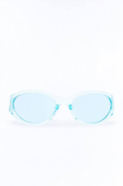 Jelly Bean Shield Sunglasses - Blue