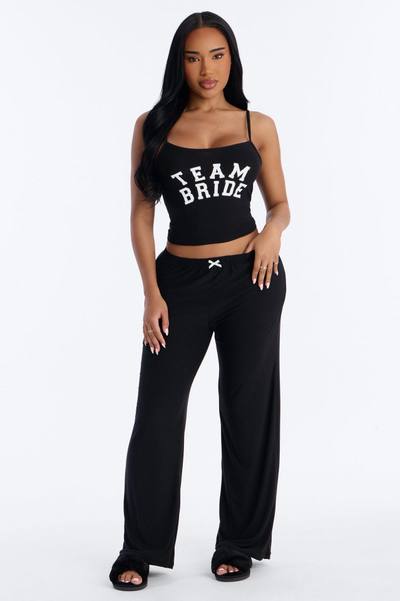 Team Bride Boarding PJ Set - Black