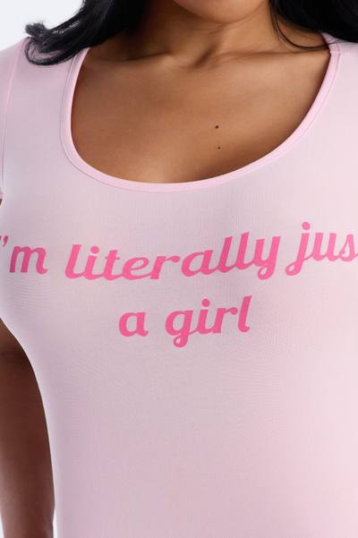 Literally Just A Girl PJ Short Set - Pink/Pink