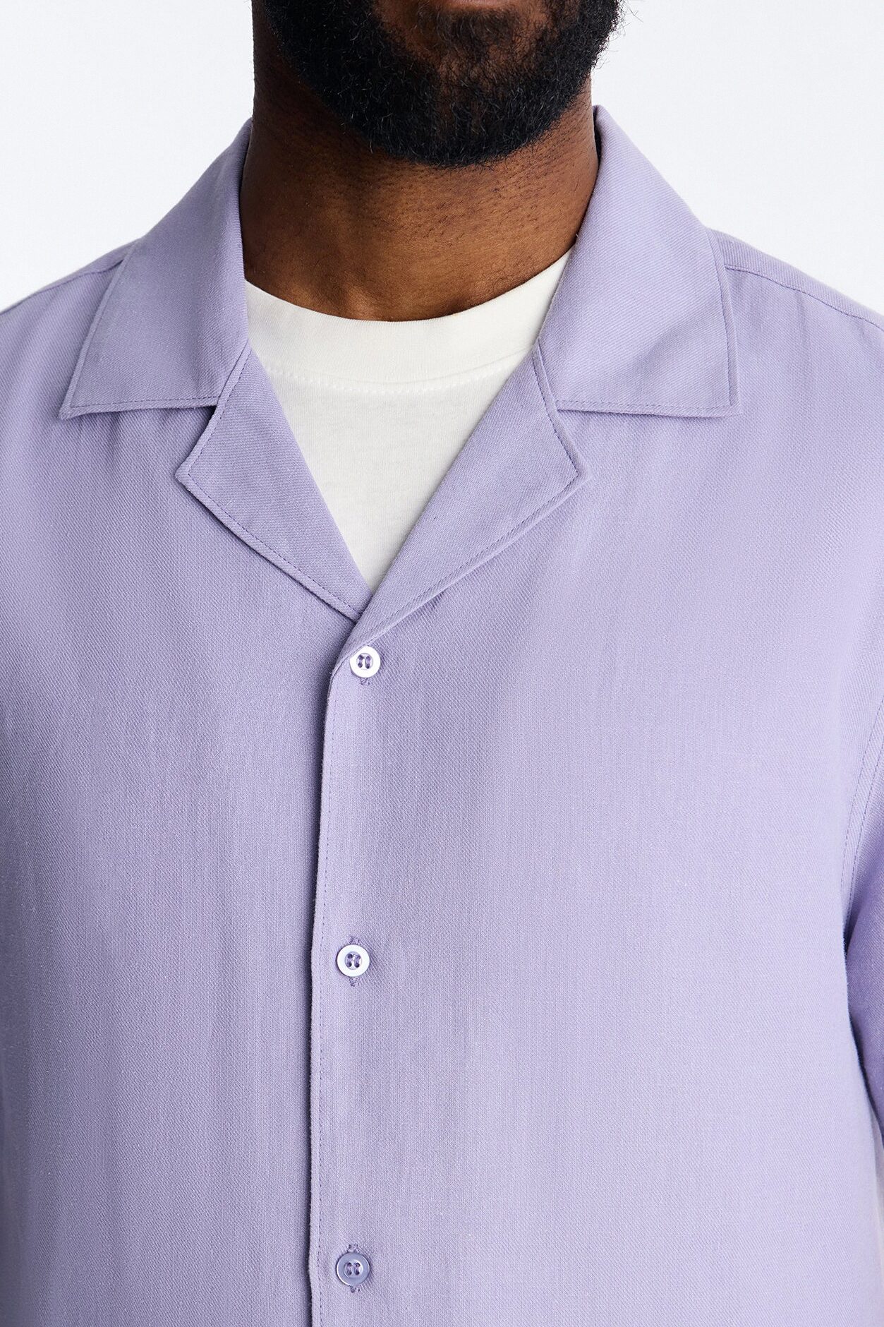 Bahamas Linen Shirt - Lavender