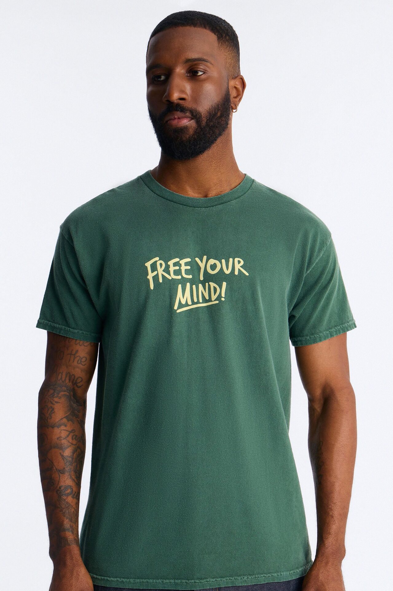Free Your Mind And Live Short Sleeve Tee - Hunter Green