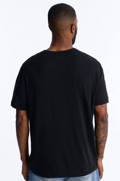 Bahamas Linen Crew Tee - Black