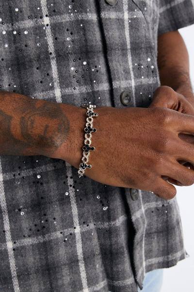 Eternal Midnight Cross Bracelet - Silver