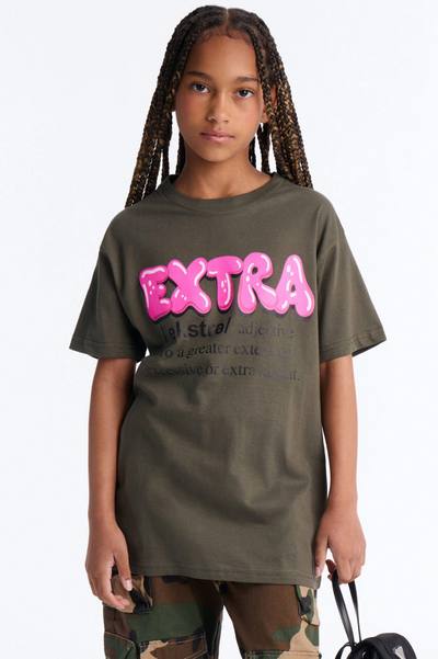 Mini Define Extra Short Sleeve Tee - Olive