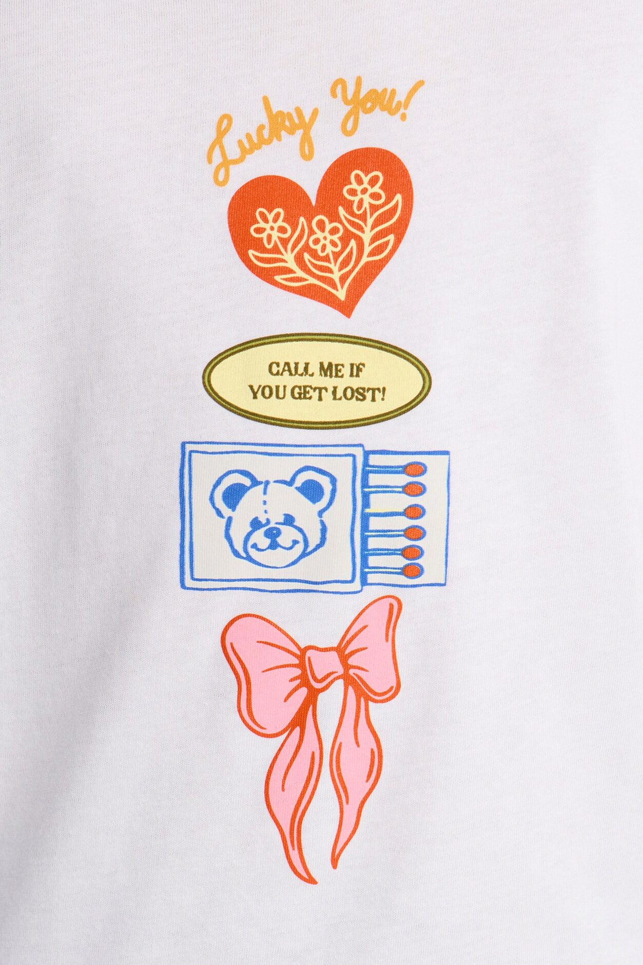 Mini Lucky You Short Sleeve Tee - White