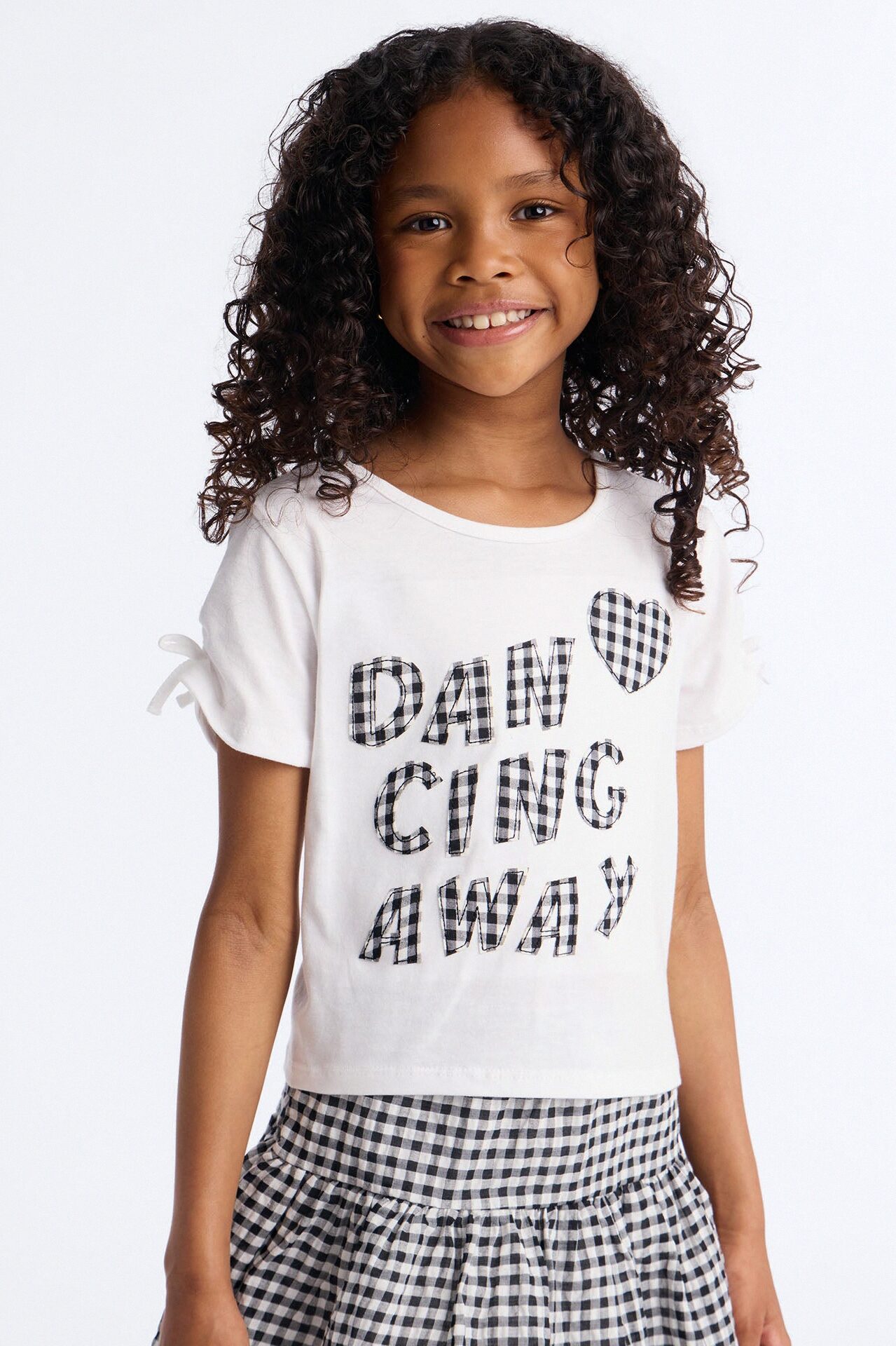 Mini Dancing Away Skort Set - White/Black