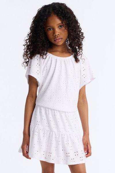 Mini Apple Of My Eyelet Skort Set - White
