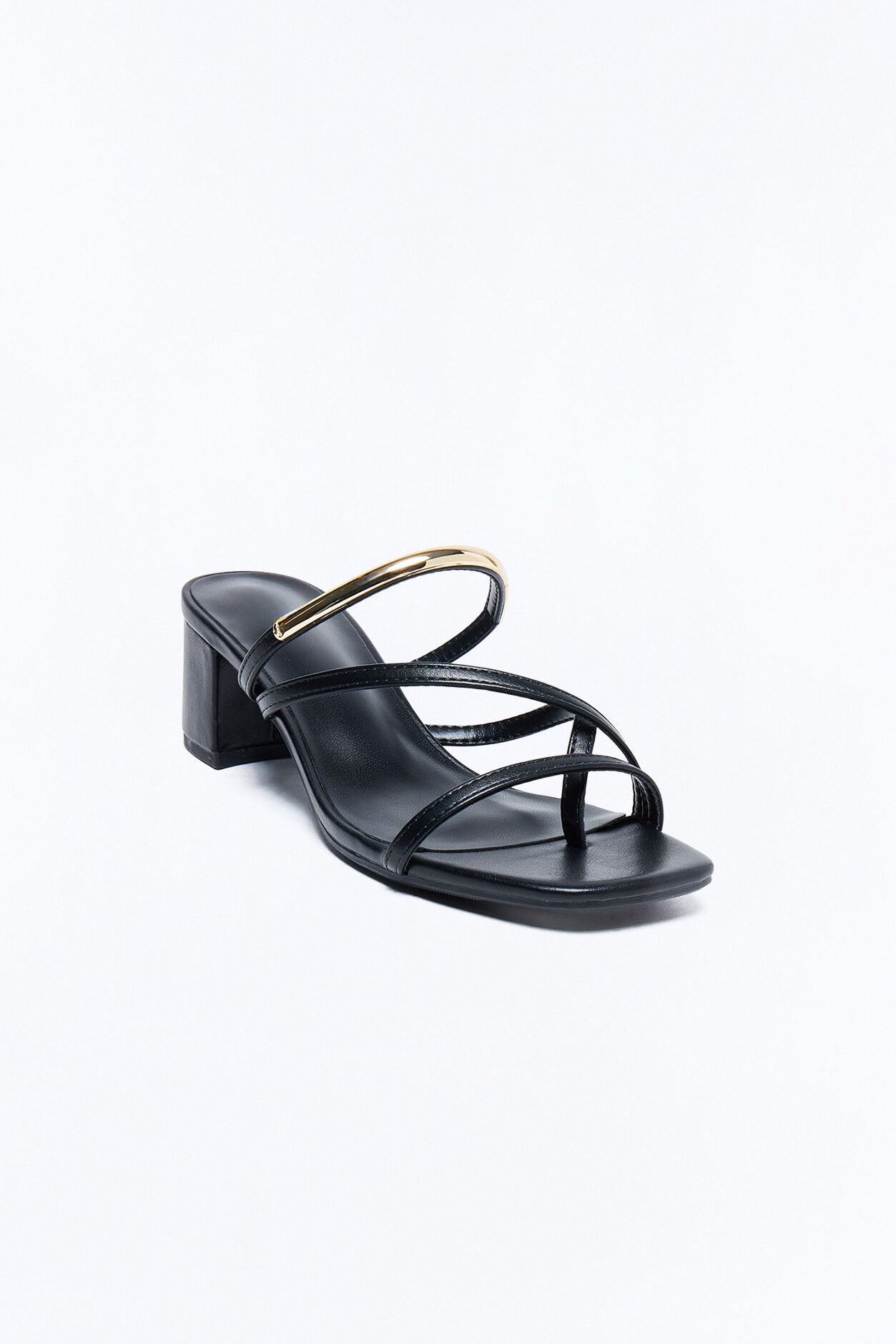 Livia Block Heel Mules - Black