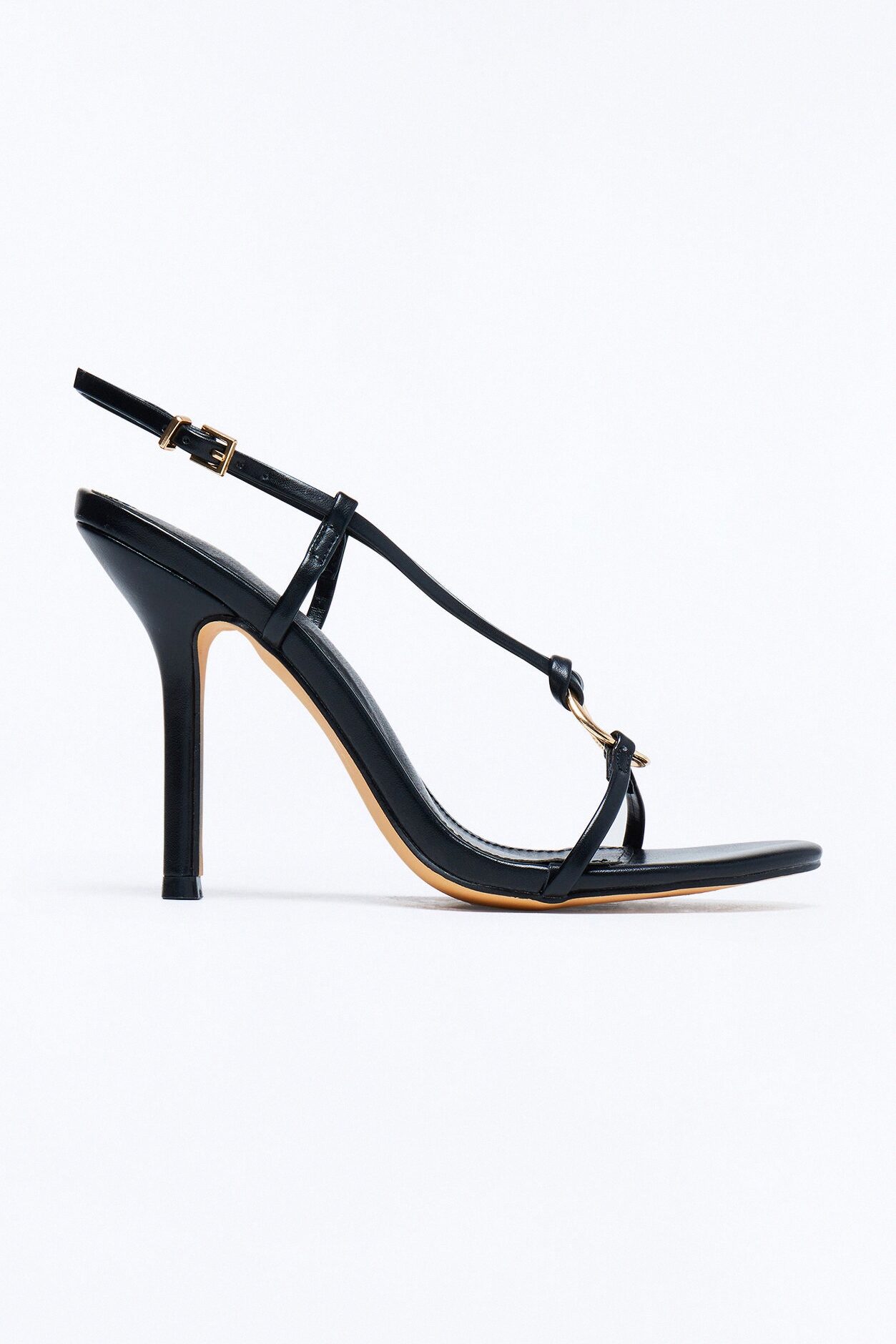 Levine Hardware Slingback Stiletto Heels - Black