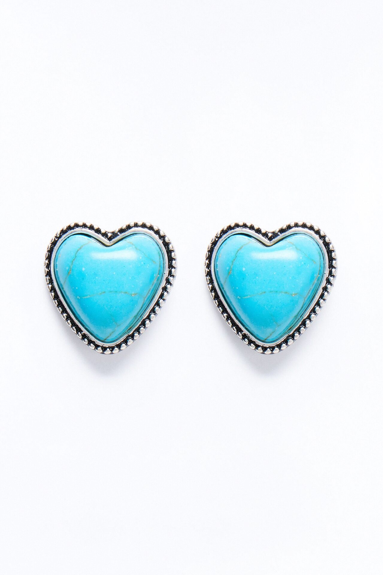 Deep Love Stud Earrings - Turquoise
