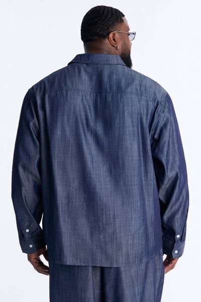 Mercer Gates Relaxed Button Up Shirt - Indigo