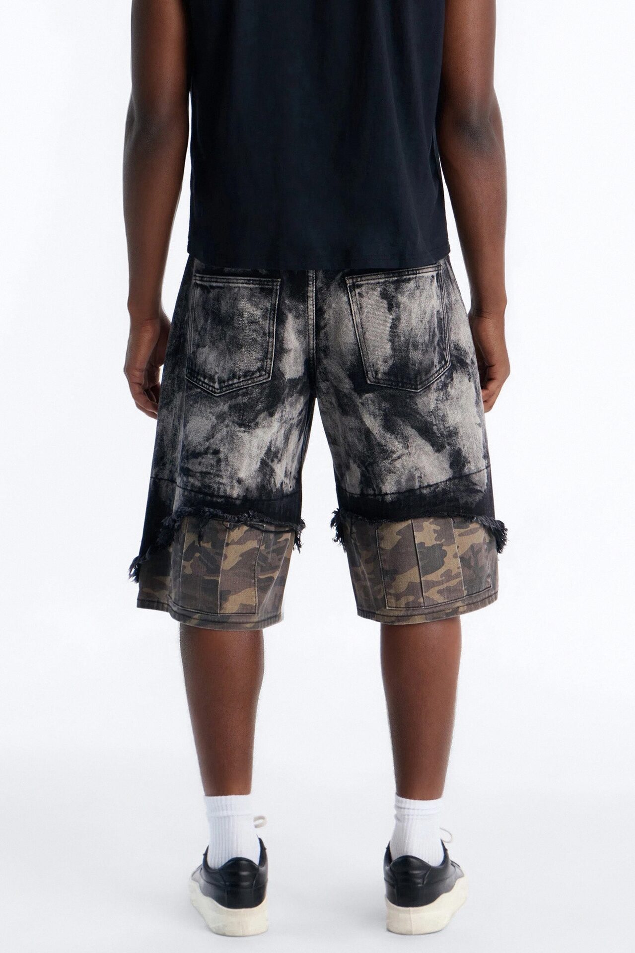 Baggy Safari Riot Denim Short - Black Wash