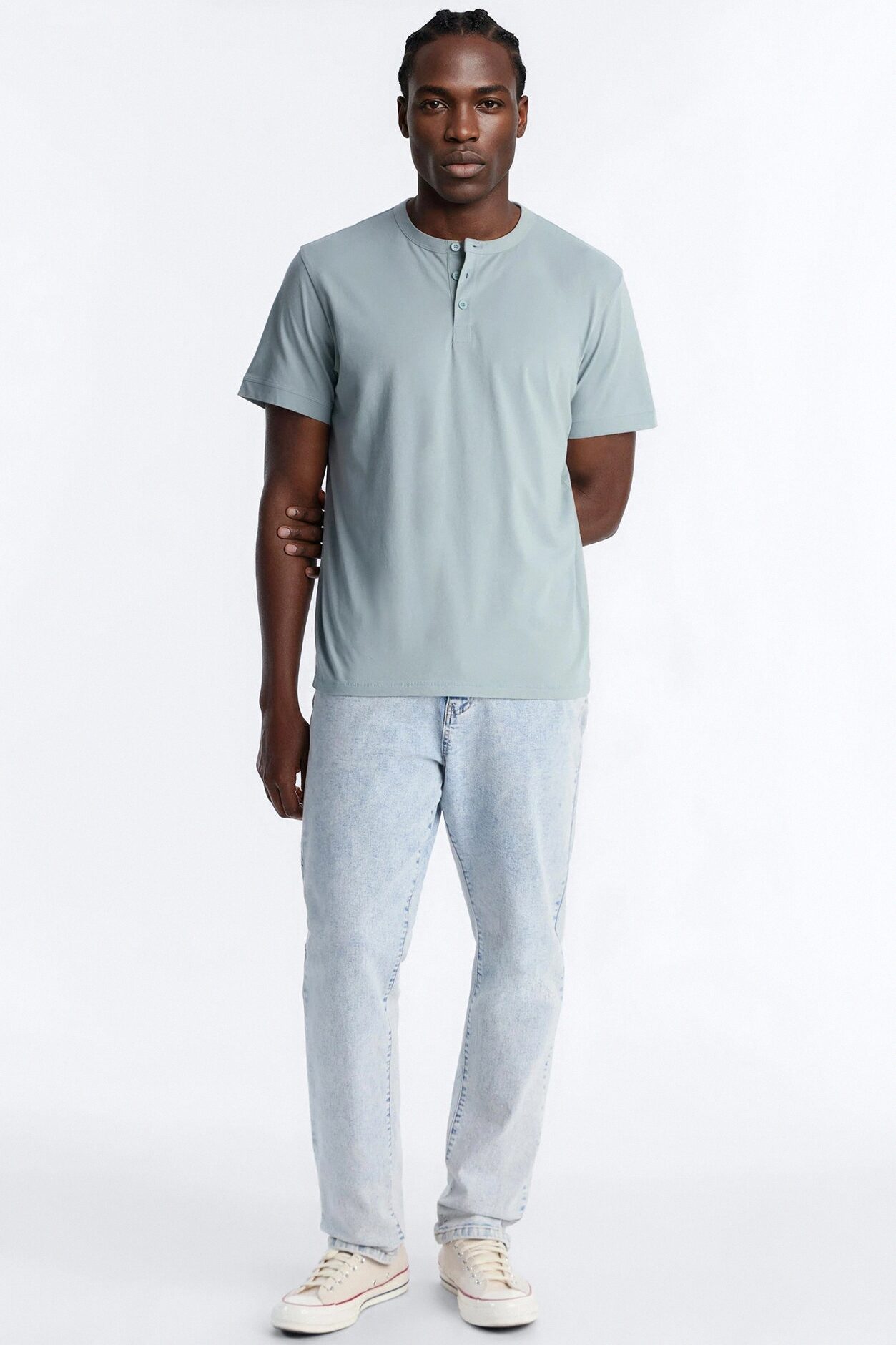 Your Everyday Classic Henley - Slate Blue
