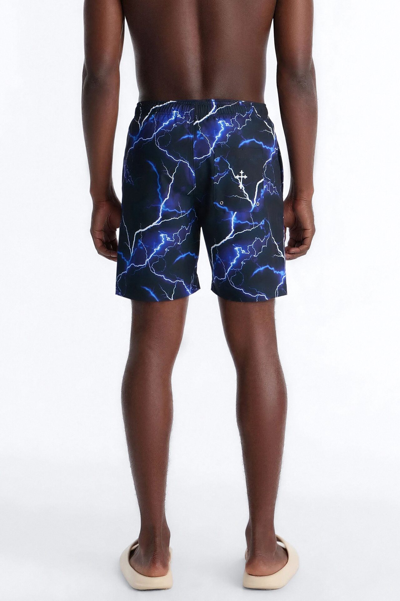 Faith Over Fear Swim Trunk 7″ - Black/Blue