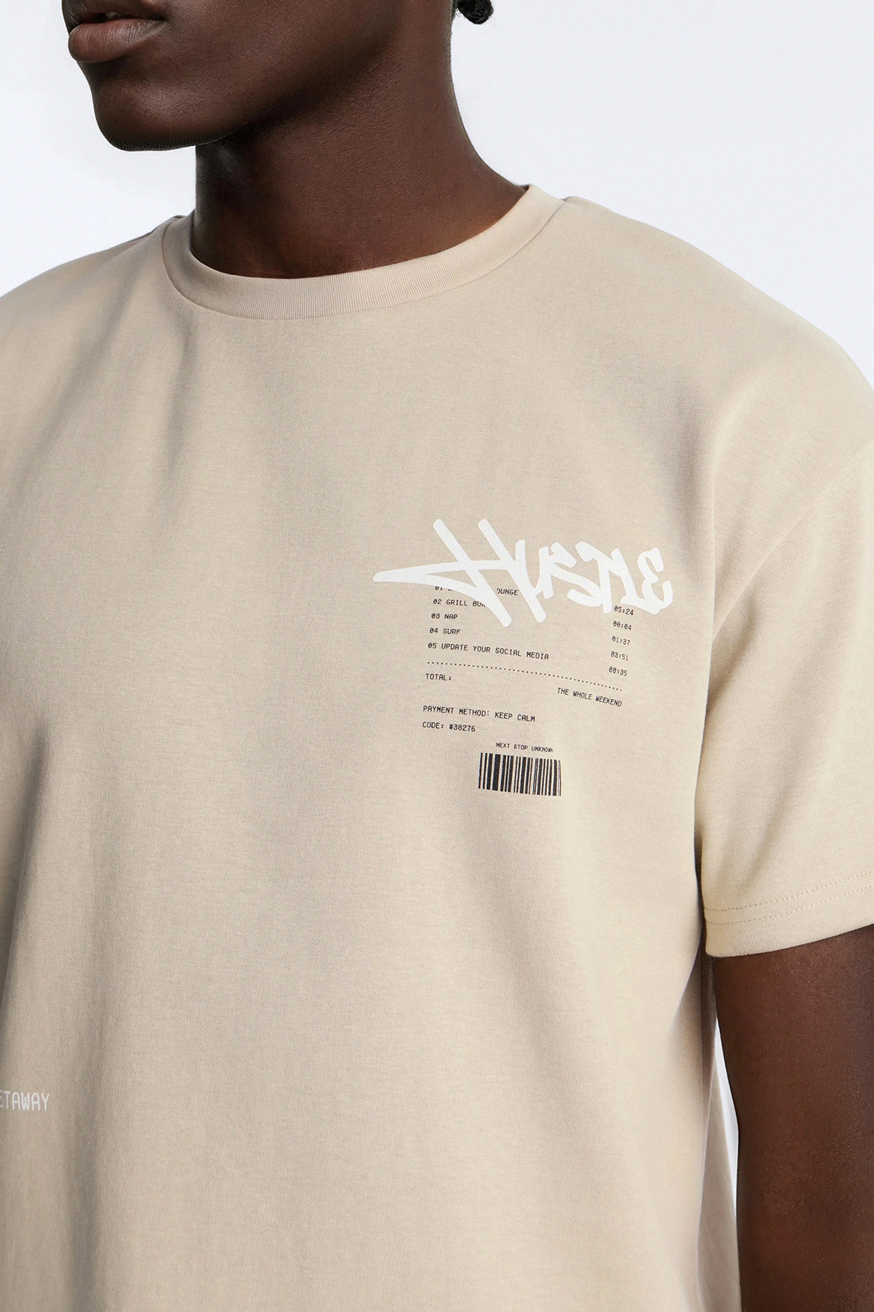Hustle By Any Means Short Sleeve Tee - Khaki