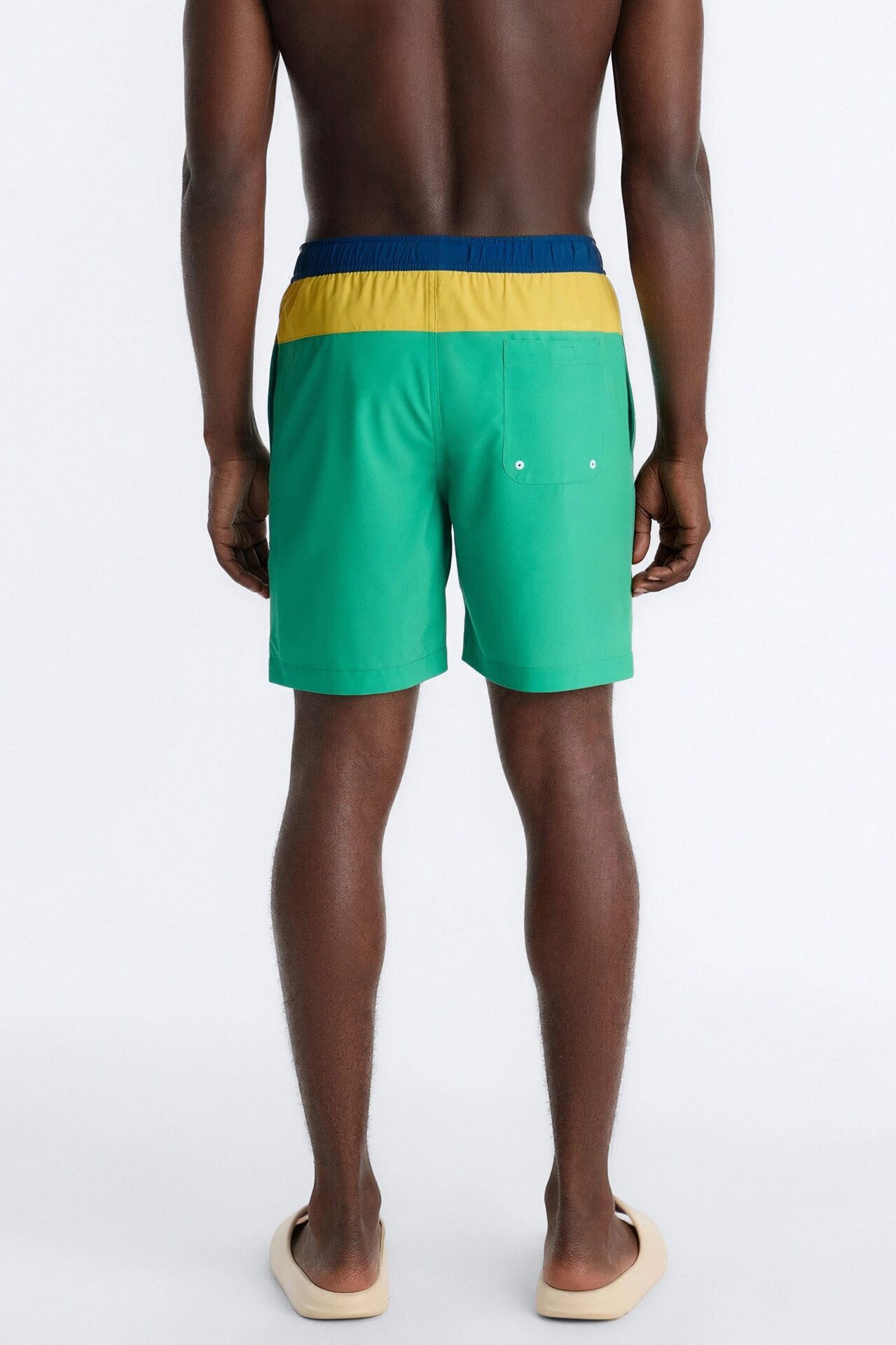 Brazil International Printed Swim Trunk 7″ - Green