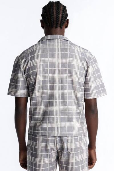 Islander Beadline Cuban Collar Shirt - Grey