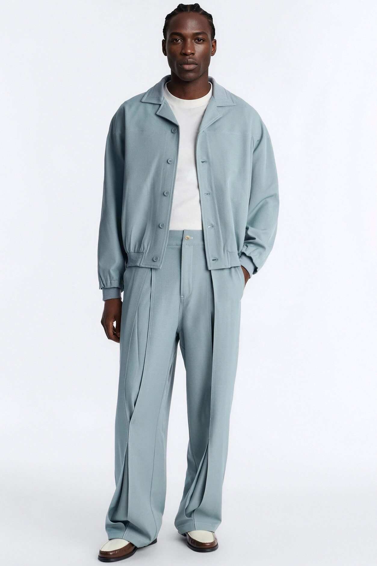 Baggy Pearson Wave Trouser - Blue