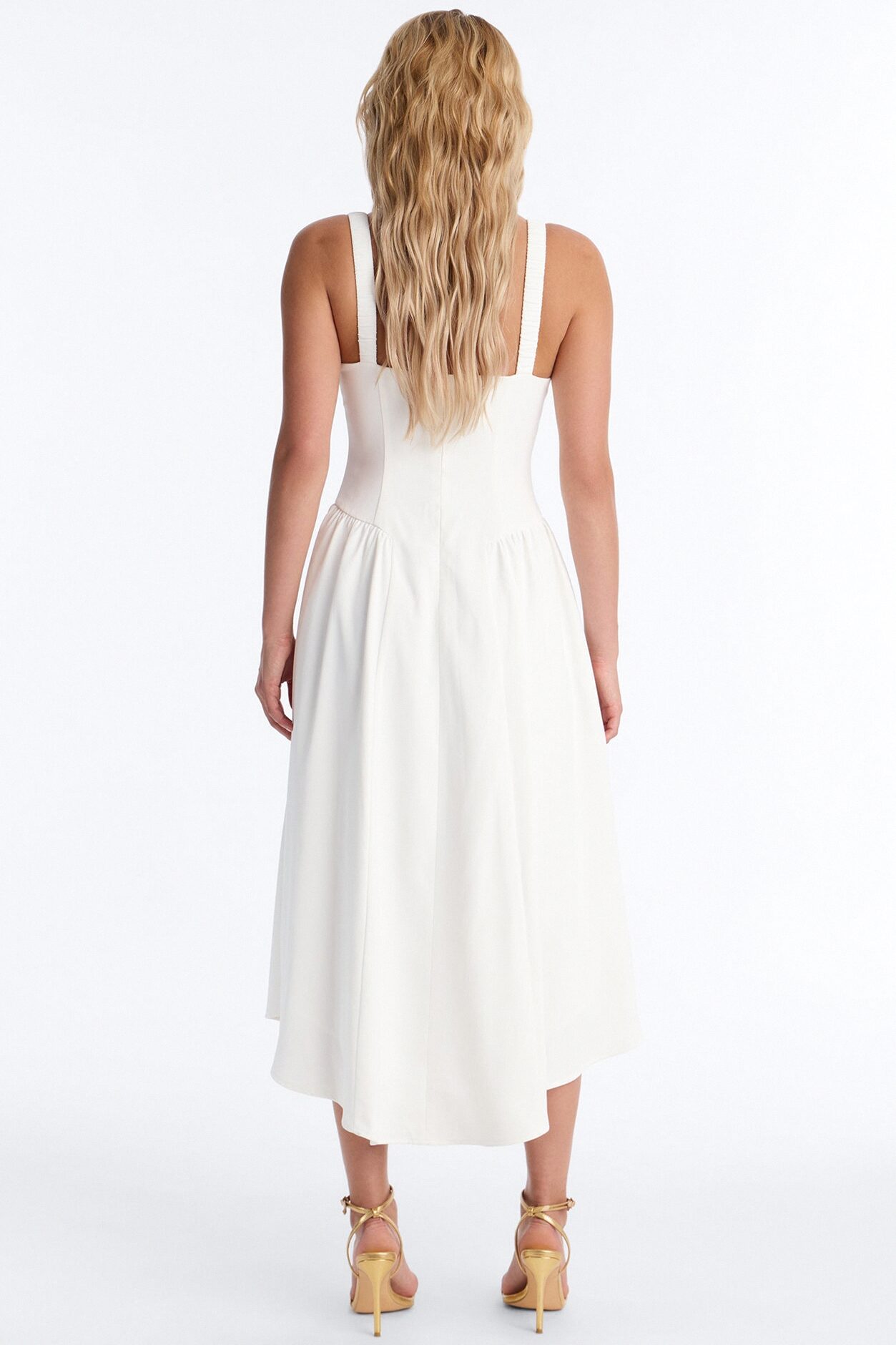 Sheri Crepe Midi Dress - White