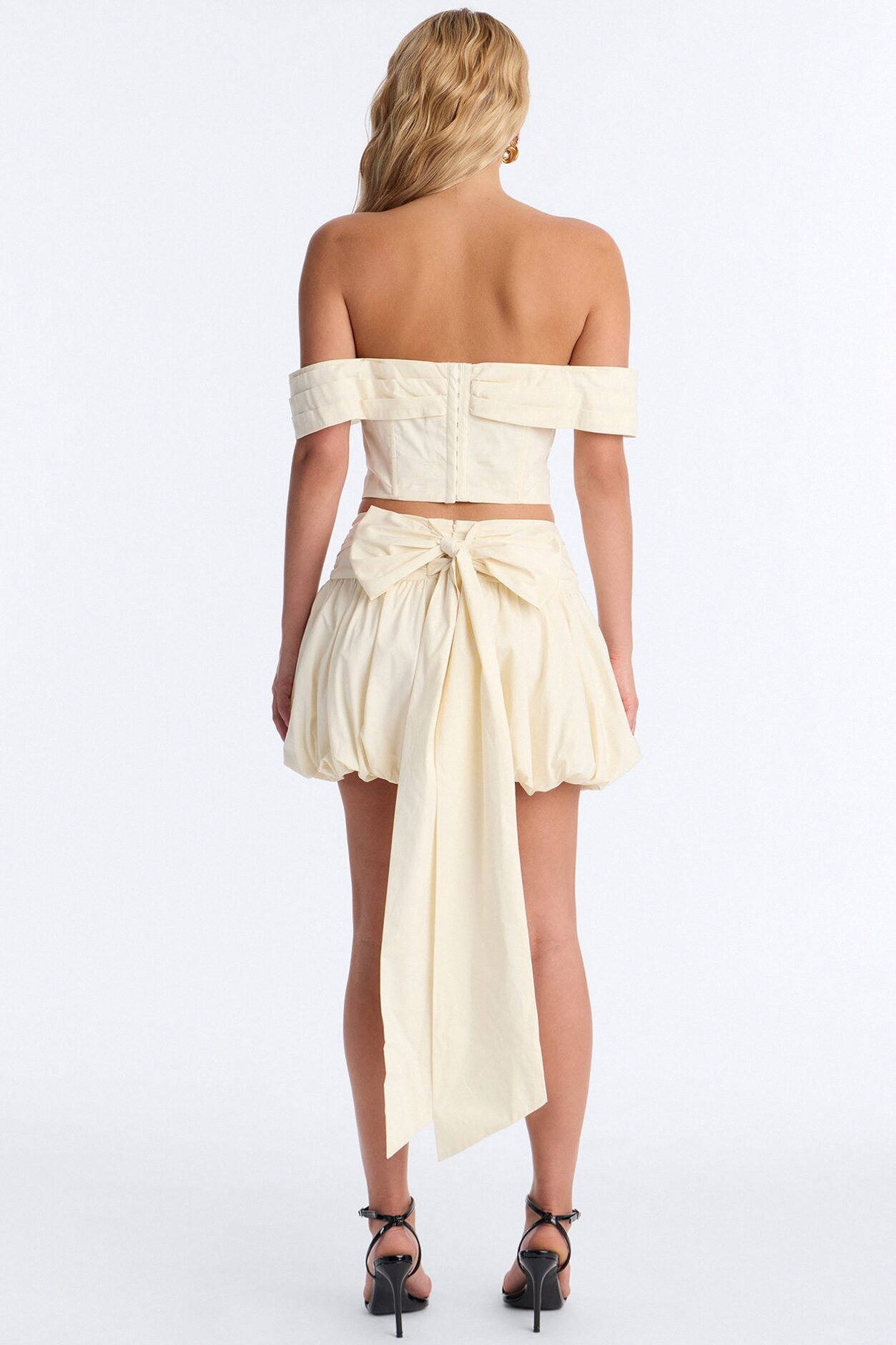 Lori Cutie Poplin Corset Top - Off White