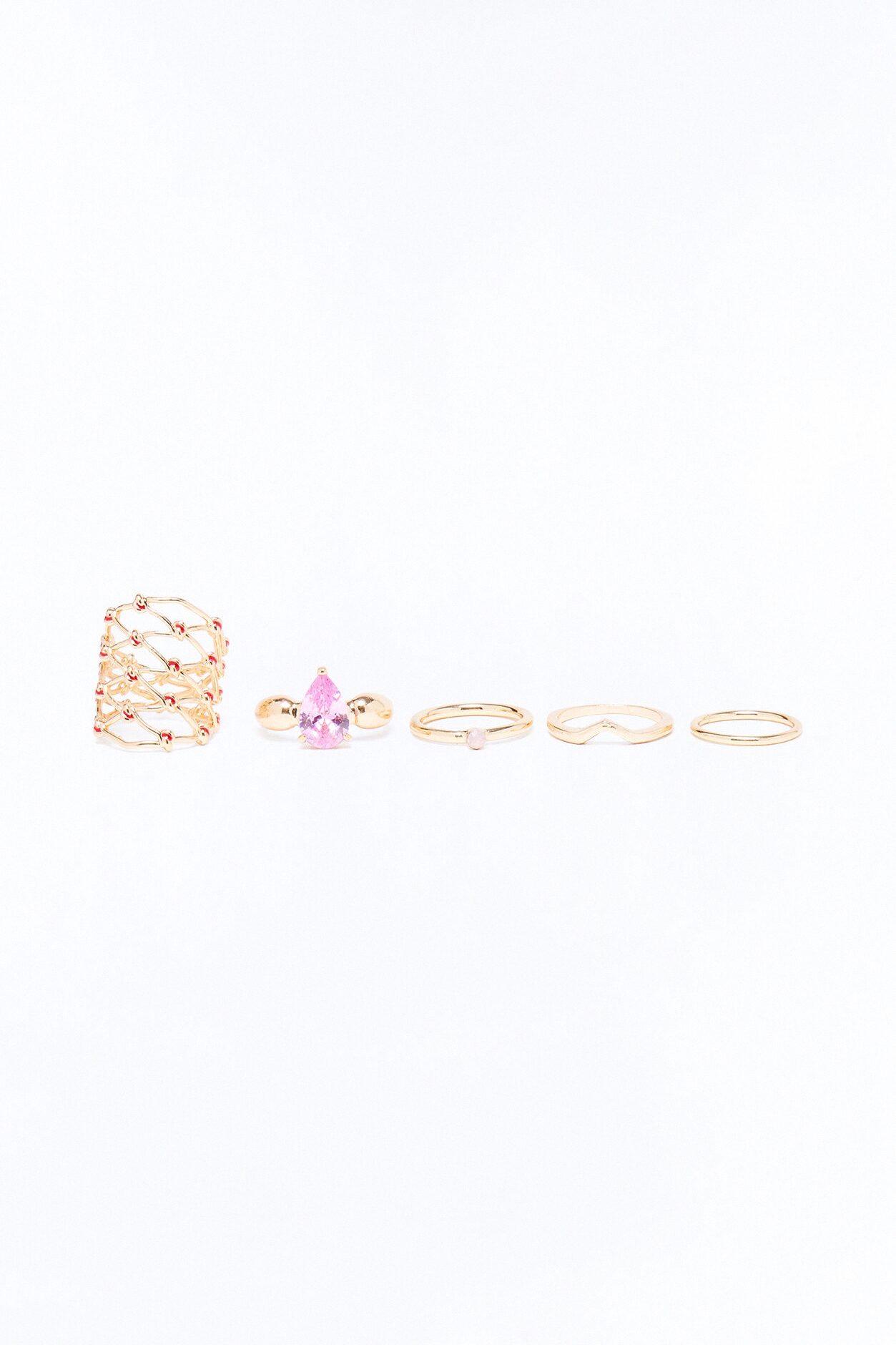 Day To Night 5 Piece Ring Set - Gold