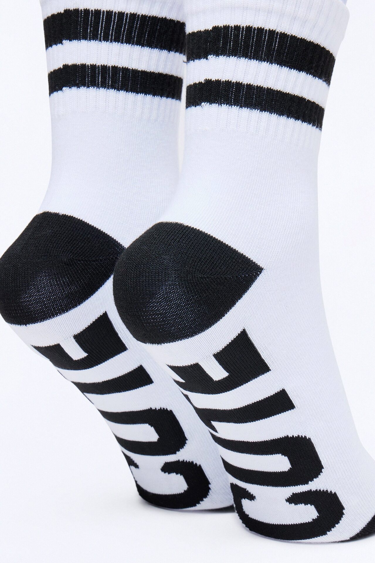 Mini Cute Crew Socks - White/Black