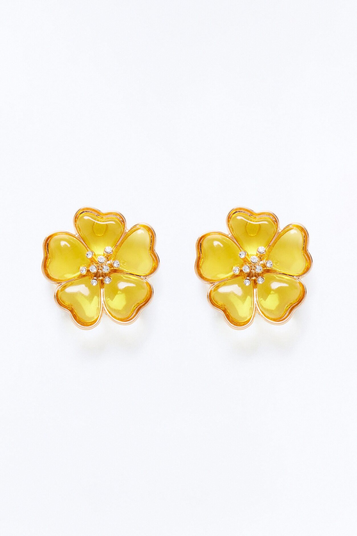 Floral Dreams Stud Earrings - Yellow
