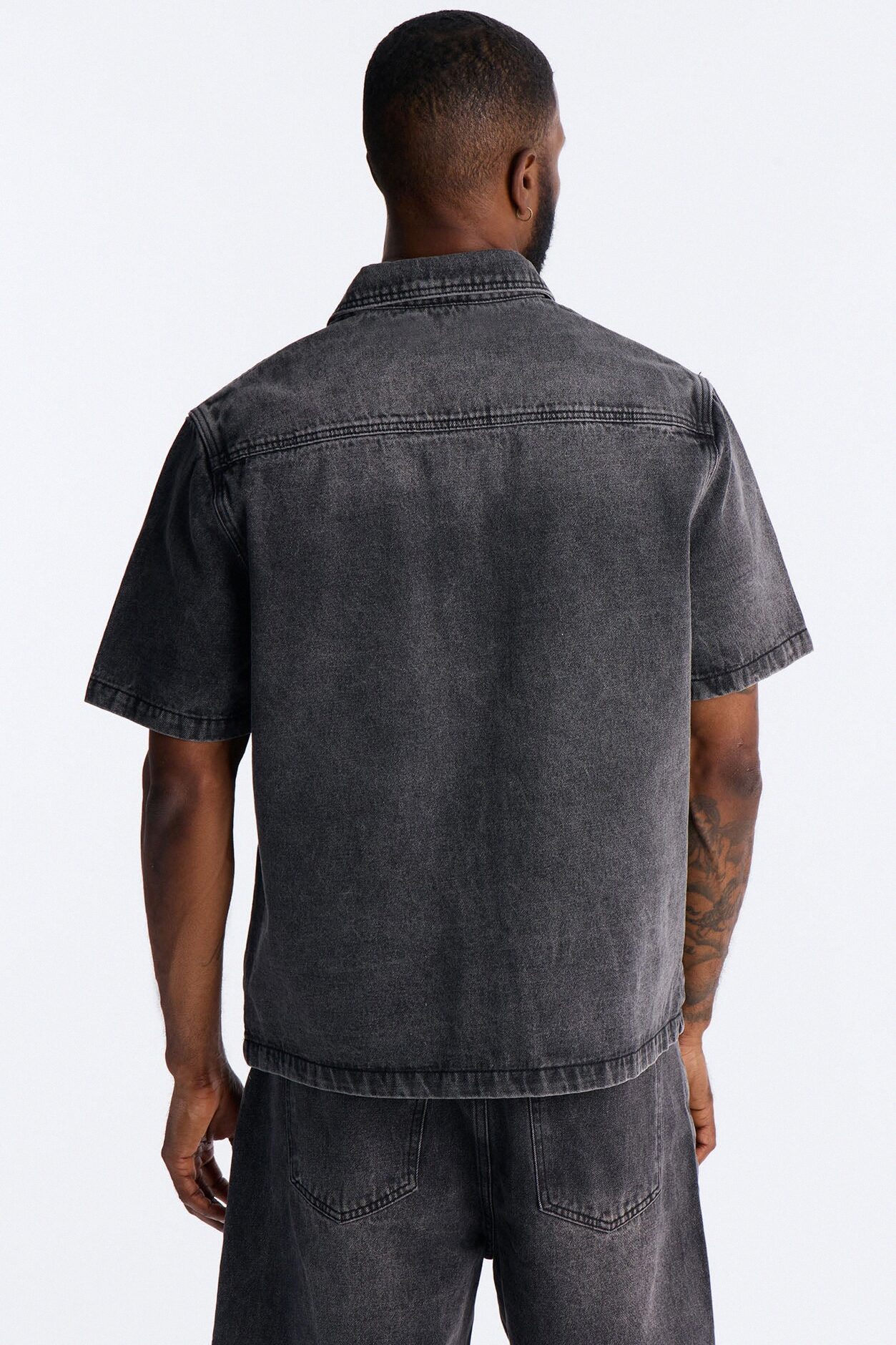Been Blessed Denim Button Up Shirt - Black Wash