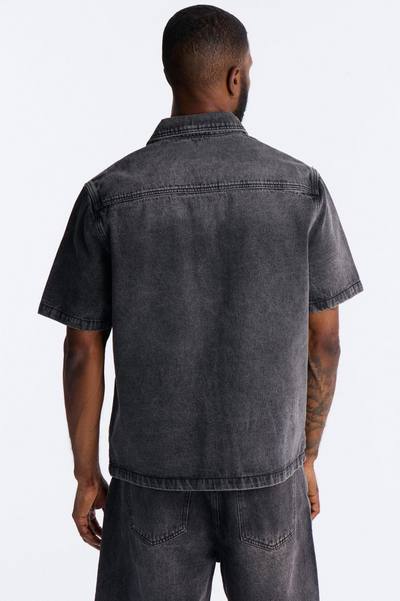Been Blessed Denim Button Up Shirt - Black Wash
