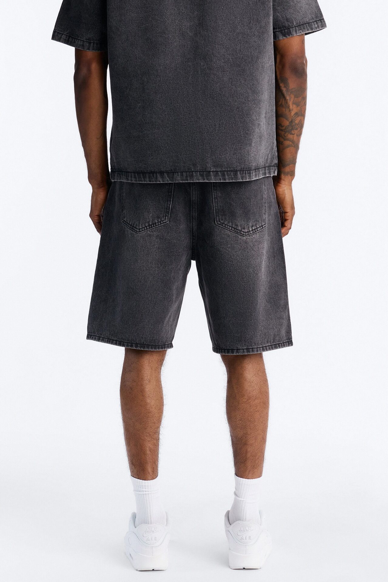 Relaxed Been Blessed Denim Shorts - Black Wash