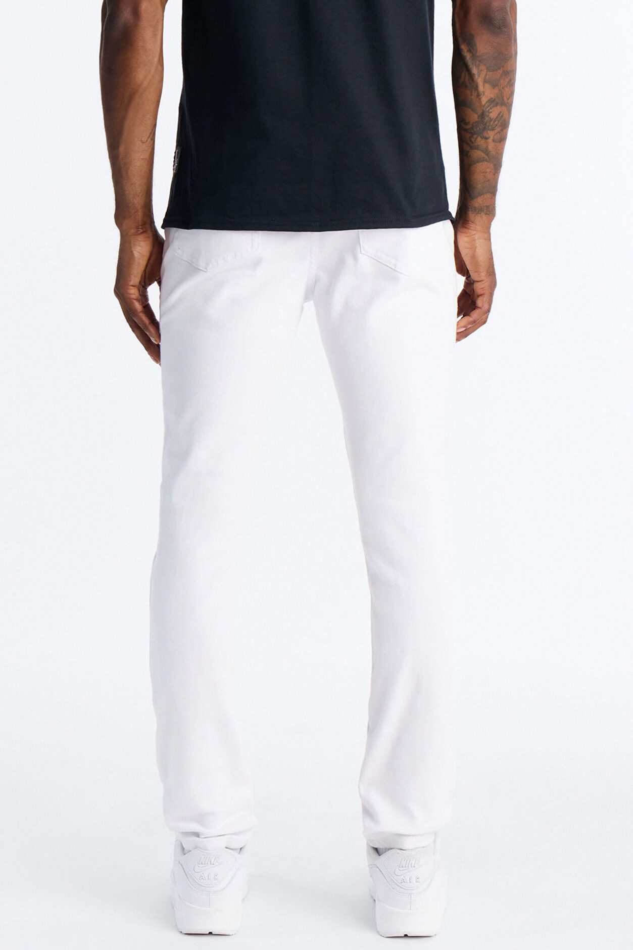 Everyday Slit Knee Skinny Jeans - White