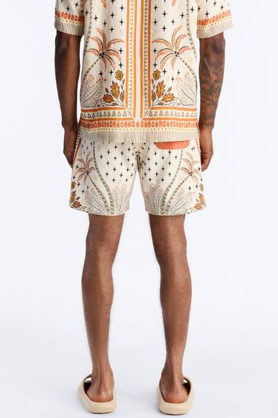 Tropical Twilight Resort Swim Trunk 7″ - White