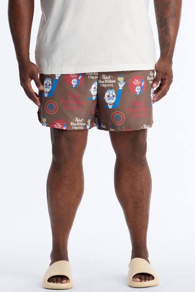 Blue Ribbon Printed Swim Trunk 7″ - Multi Color