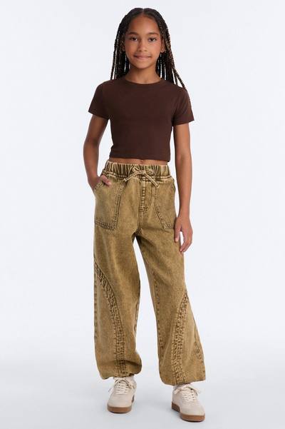Mini Alicia Washed Jogger Twill Pant - Olive