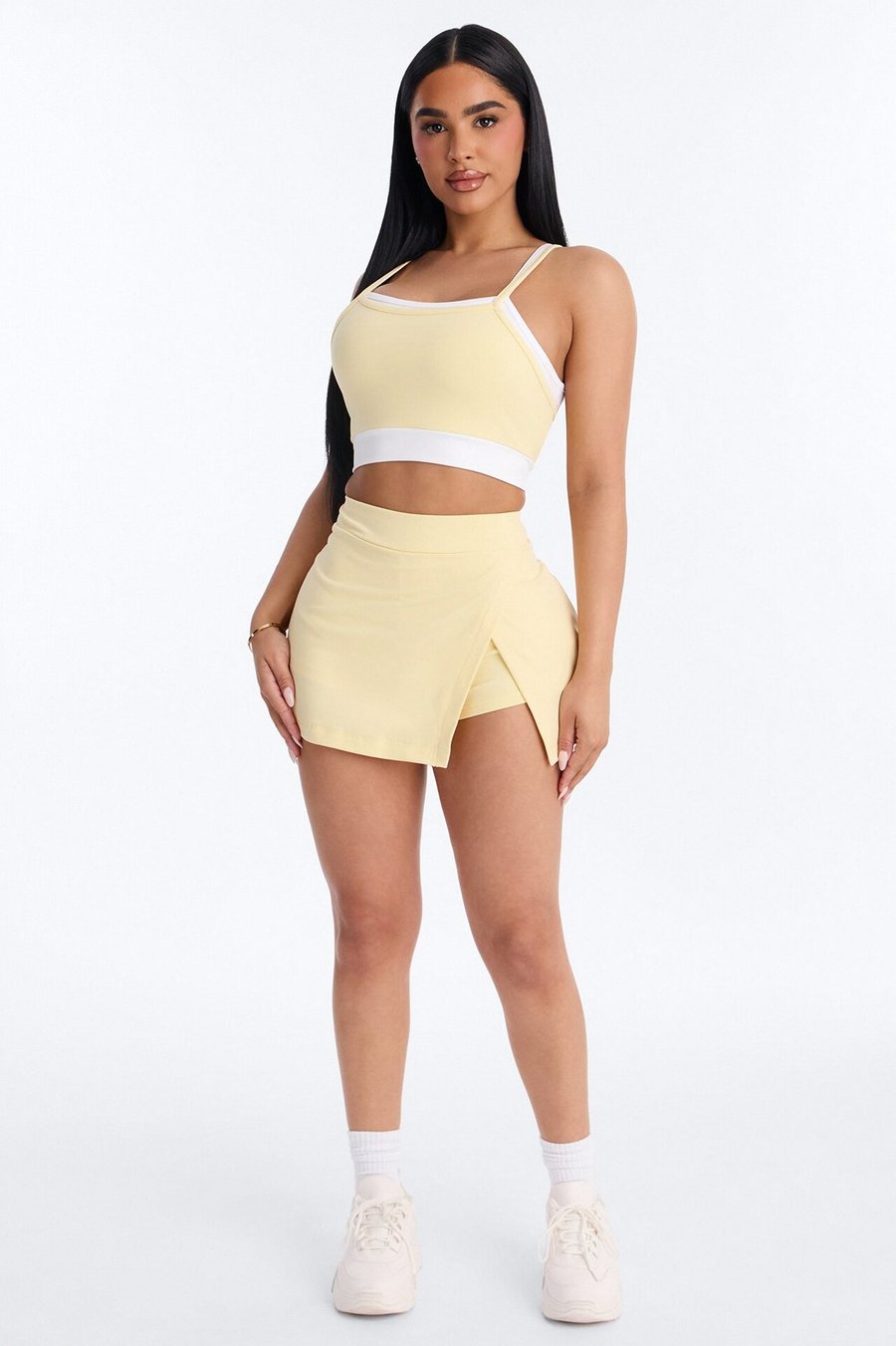 Melinda Tank And Mini Skort Set - Yellow