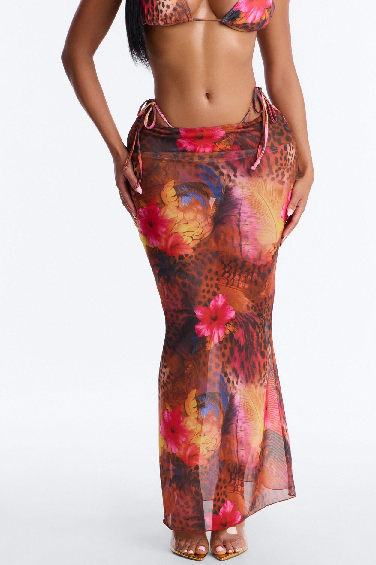 Got It Right Bikini And Sarong - Multi Color