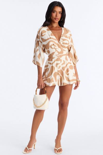 Santorini Days Romper - Taupe