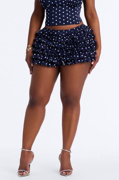Lovely Day Polka Dot Bloomer Short - Navy