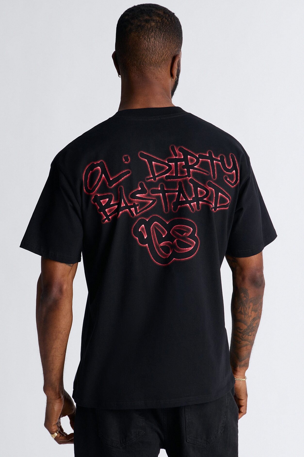 Ol Dirty Bastard Heavy Weight Oversized Short Sleeve Tee - Black