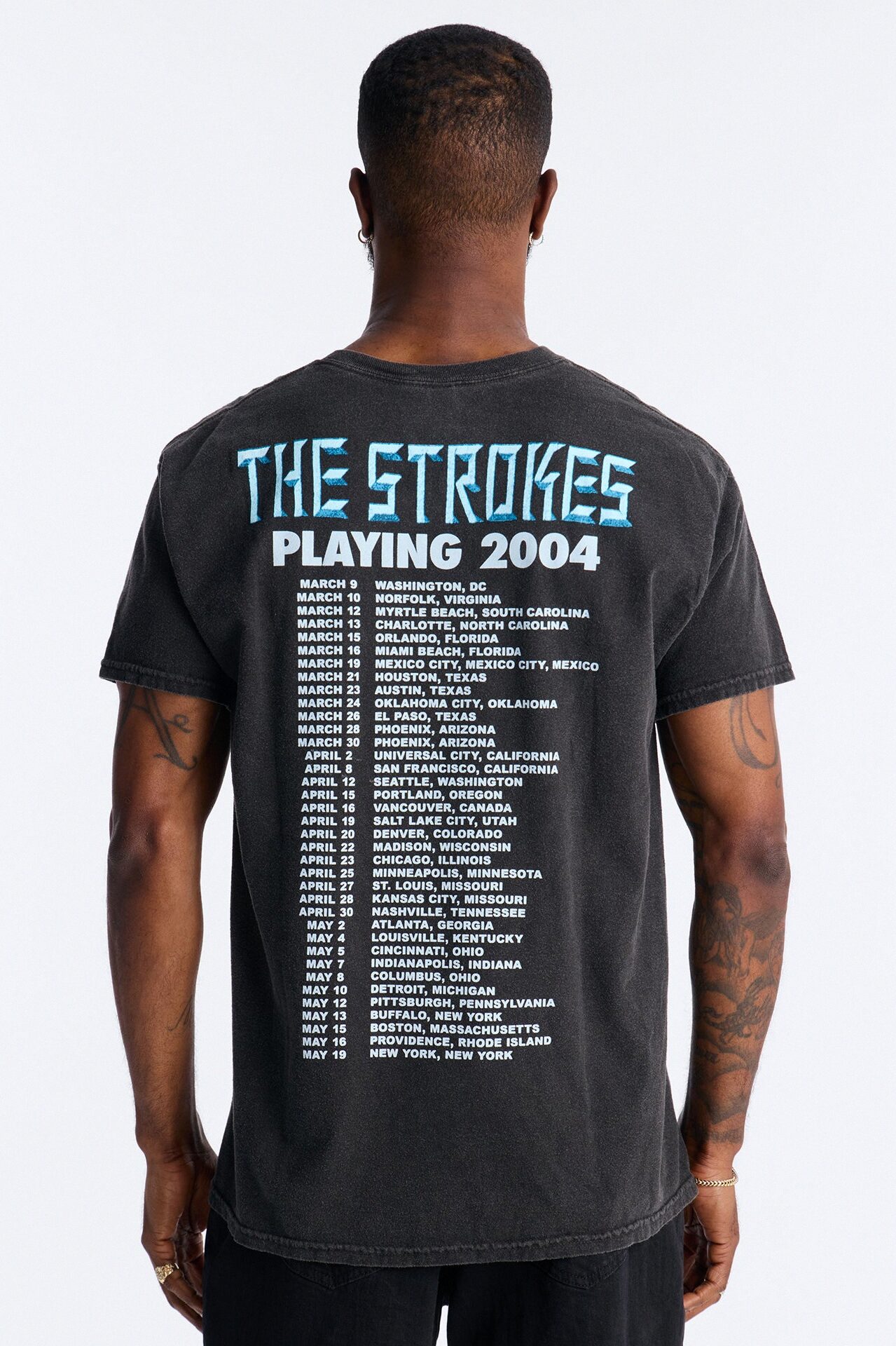The Strokes Tour 2004 Short Sleeve Tee - Black